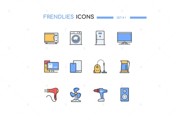 Household and office appliances - line icons