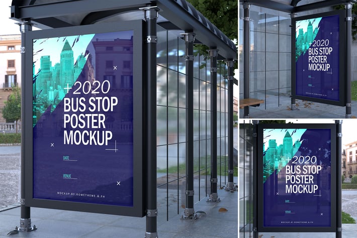 Bus Stop Poster vol.01 - Mockup