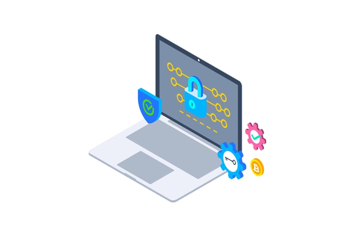 Encrypto Isometric Illustration