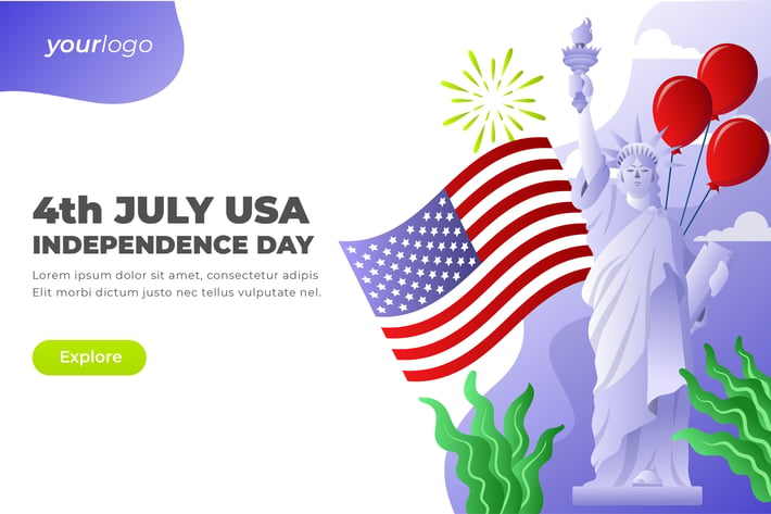4th July Independence Day - Vector Illustration