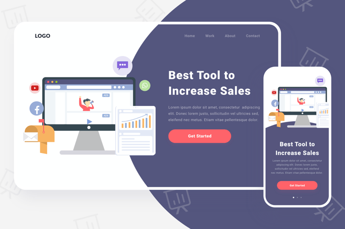 Marketing Tool to Increase Sales Illustration