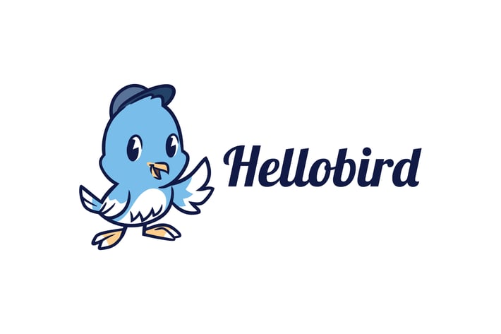 Cartoon Little Bird Mascot Character Logo