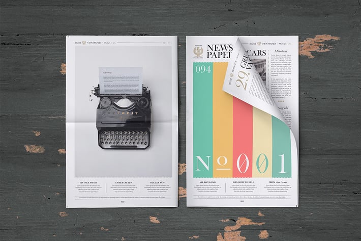Newspaper Mock-Up Set