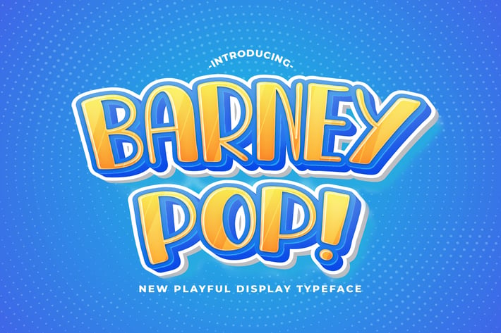 Barney Pop - Playful Display Font