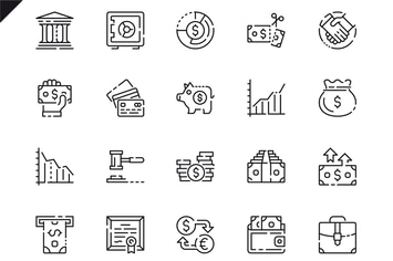 Simple Set Finance Line Icons