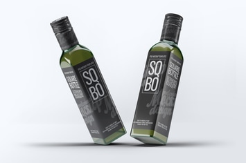 Square Glass Bottle Mock-Up v.1