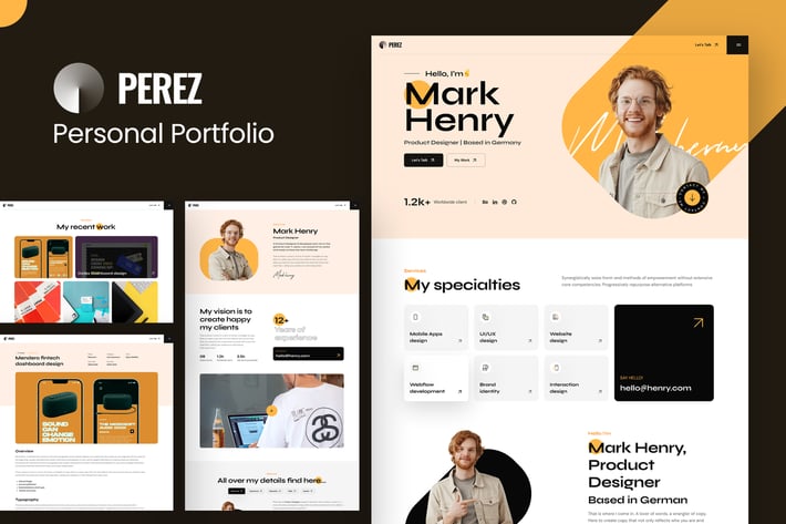 Perez - Tailwind CSS Personal Portfolio Template