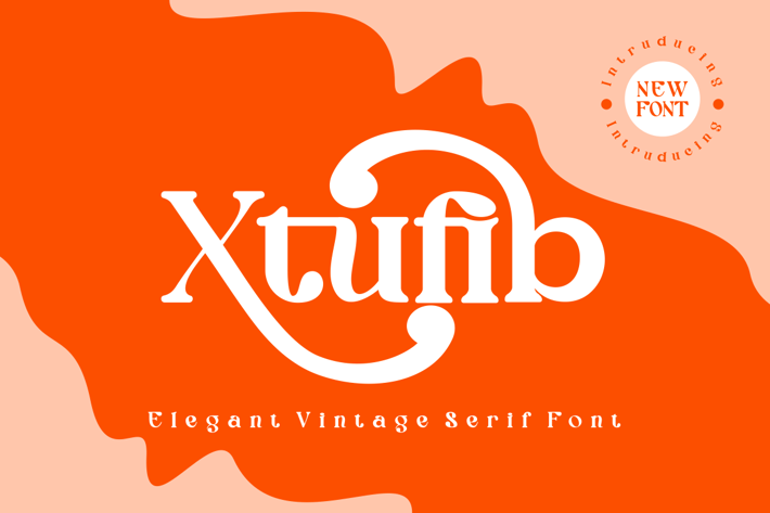 Xtufib - elegant vintage serif font