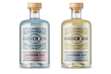Vintage Gin Label Packaging Layout 