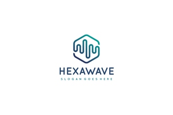 Hexagon Wave Logo