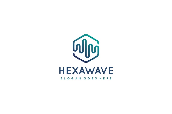 Hexagon Wave Logo