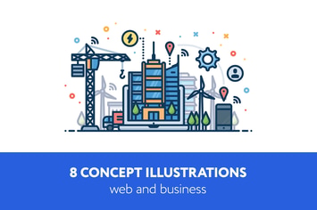 8 concept vector illustrations