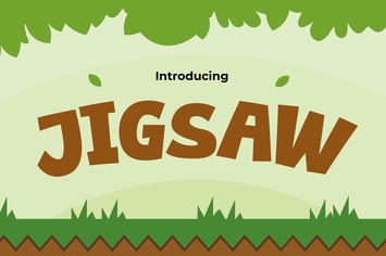 Cartoon Font - Jigsaw