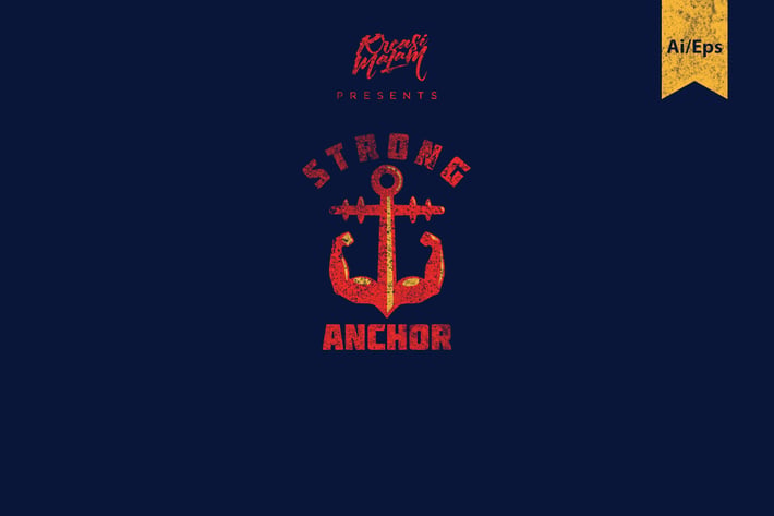 Strong Anchor Logo Template