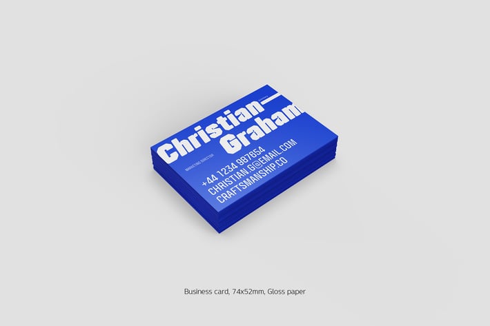Business card stack gross (74x52mm)