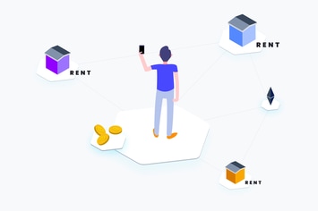 Apartment Rent Blockchain Platform Isometric
