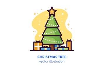 Christmas tree vector illustration