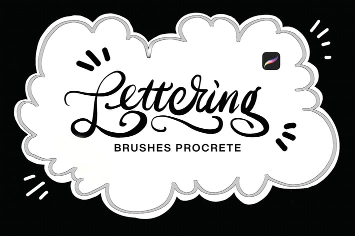 10 Lettering Brushes Procreate