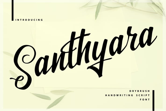 Santhyara | Drybrush Handwriting Script Font