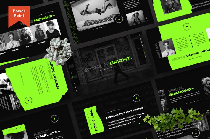 Shine & Bright Business Dark Presentation