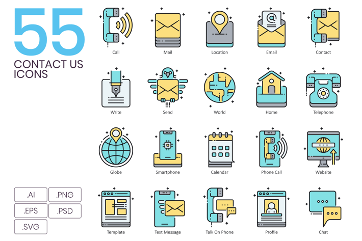 55 Messaging Icons & Communication Icons