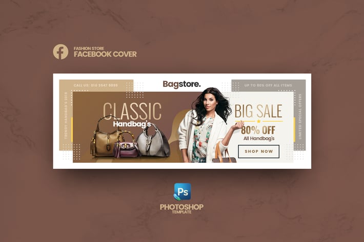 Bagstore - Fashion Store Facebook Cover Template