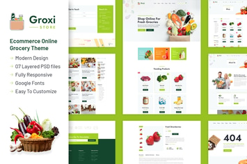  Groxi - Grocery Store Template