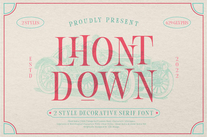 Lhont Down Typeface