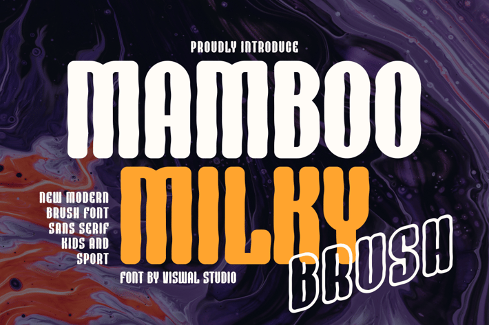 MAMBOO MILKY BRUSH - Brush Font