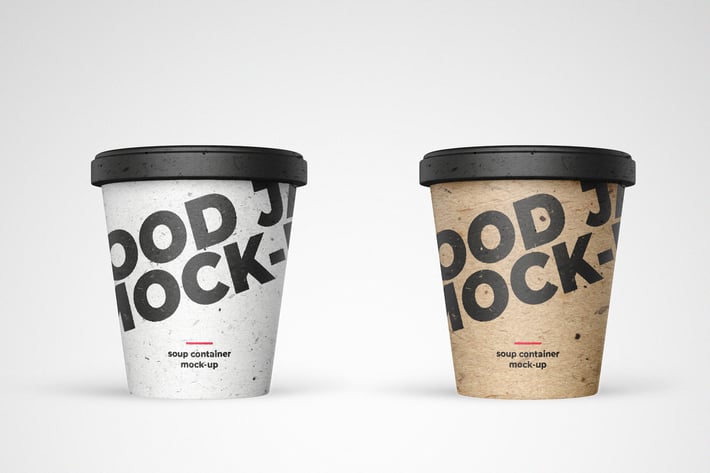 Food Take Away Container Mock-up Template