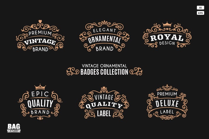Vintage Ornamental Badges Collection
