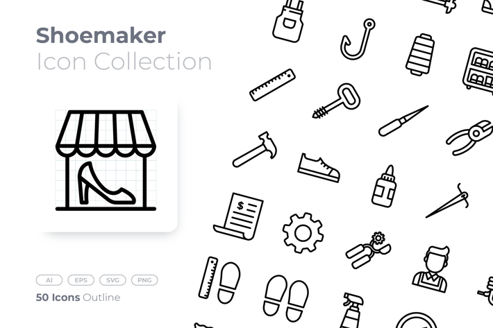Shoemaker Outline Icon