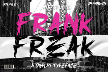 Frank Freak Marker Brush Display Font