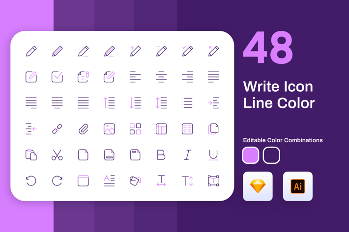Write Icon Line Color 