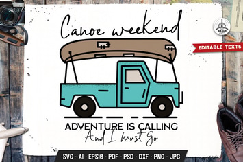 Canoe Adventure Badge Vector Retro Graphic Logo