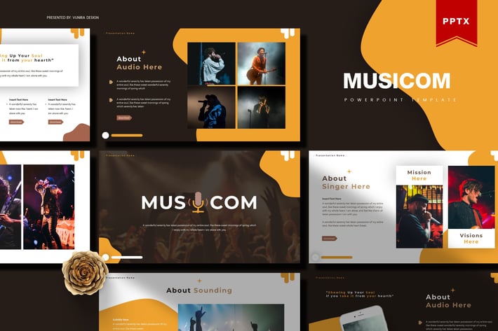 Musicom| Powerpoint Template