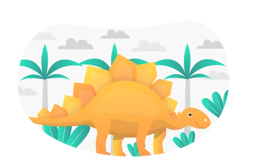 Stegosaurus Flat Illustration