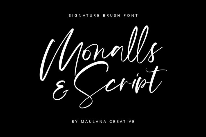 Monalls Script Signature Brush Font