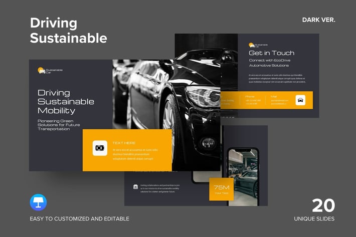 Driving Sustainable Dark Ver - Keynote Template