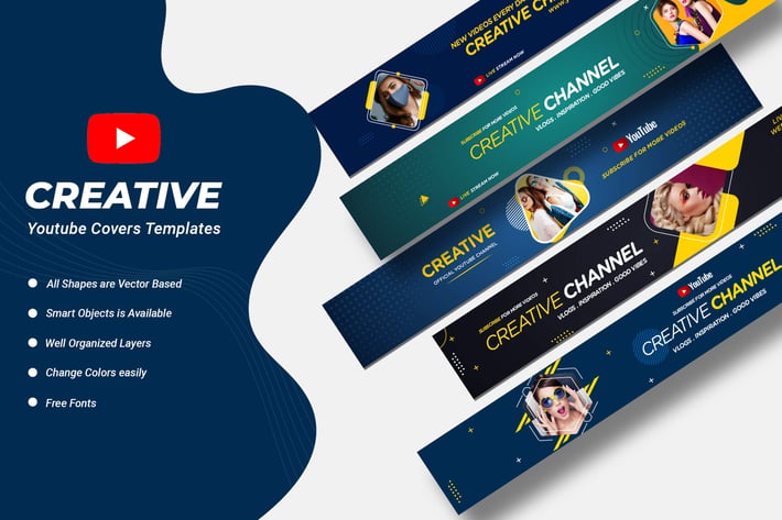 Creative YouTube Channel Banner Template