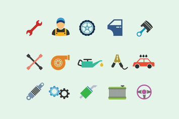 15 Car Servicing Icons