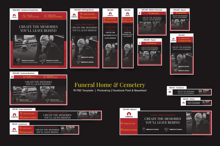 Funeral Home & Cemetery Banners Ad