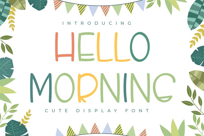 Hello Morning - Handwritten Display Font