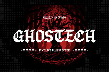 Ghostech - Pixelate Blackletter Display Font  