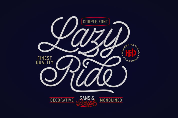 Lazy Ride Font - Script & Sans