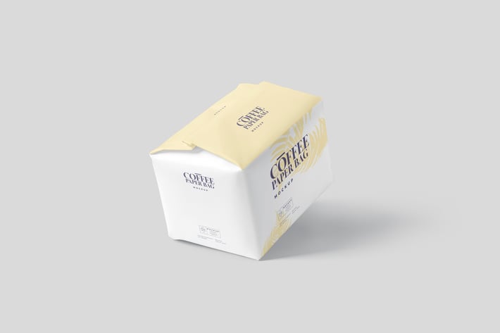Coffee Paper Bag Mockup PSDs - Small Size