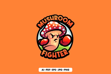 Mushroom Mascot Logo