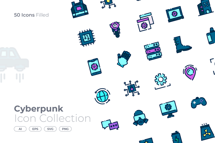 Cyberpunk Filled Icon