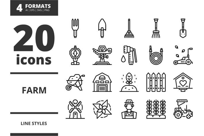 Farm Line icons packs
