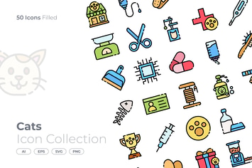 Cats Filled Icon
